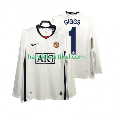 Manchester United GIGGS 11 Premier League 2008 2009 Retro Auswärts Trikotsatz Langarm